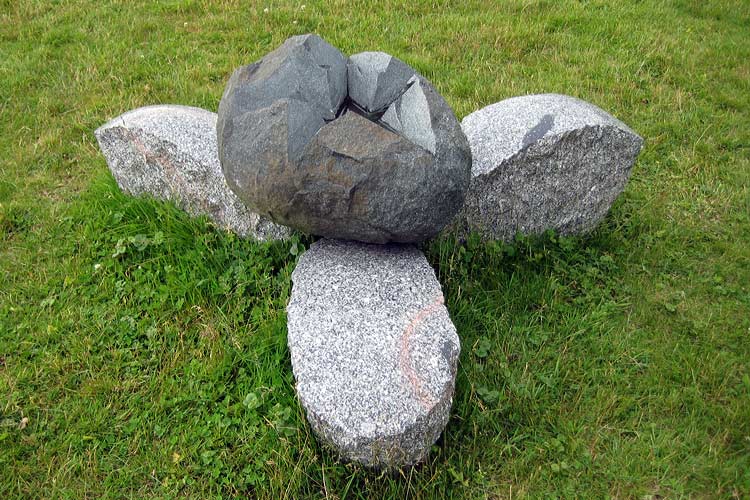 Water and stone - life and a tombstone.