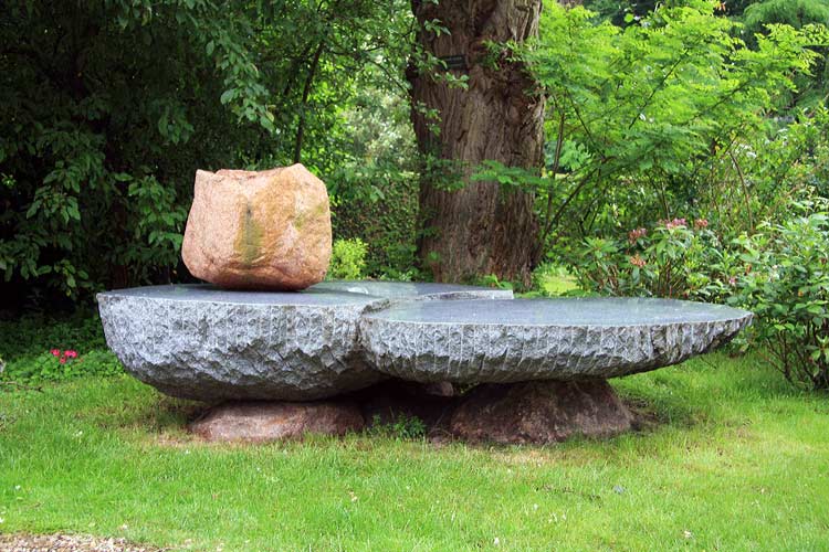 Water and stone - life and a tombstone.
