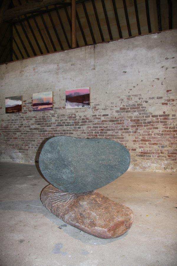 Down the river, 2019, granite, diabas, 100 x 90 x 75 cm.