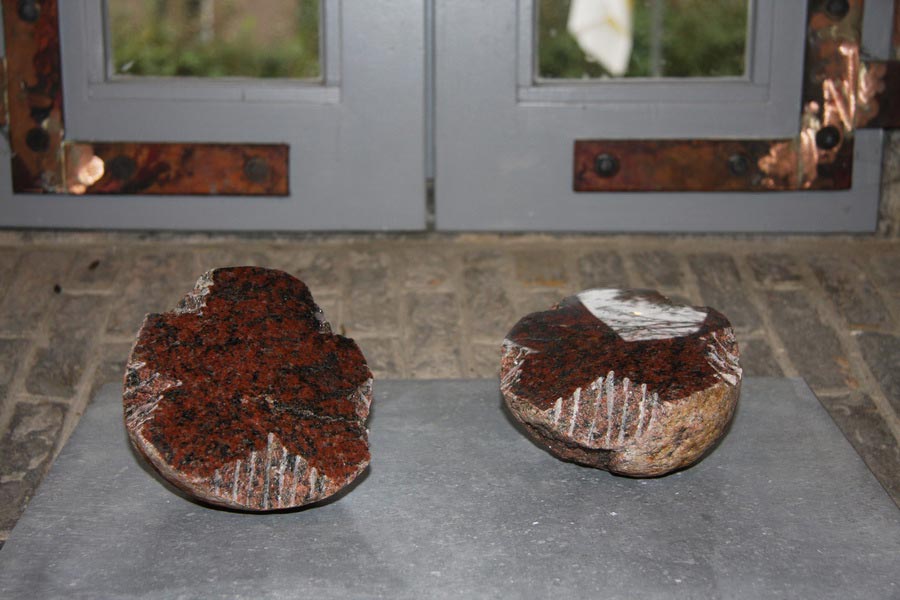 It came out of the sky, 2015, granite, 15 x 30 x 8 cm.