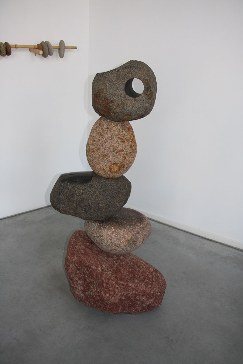 Neanderthal Woman, granite, diabase, 62 x 38 x 133 cm