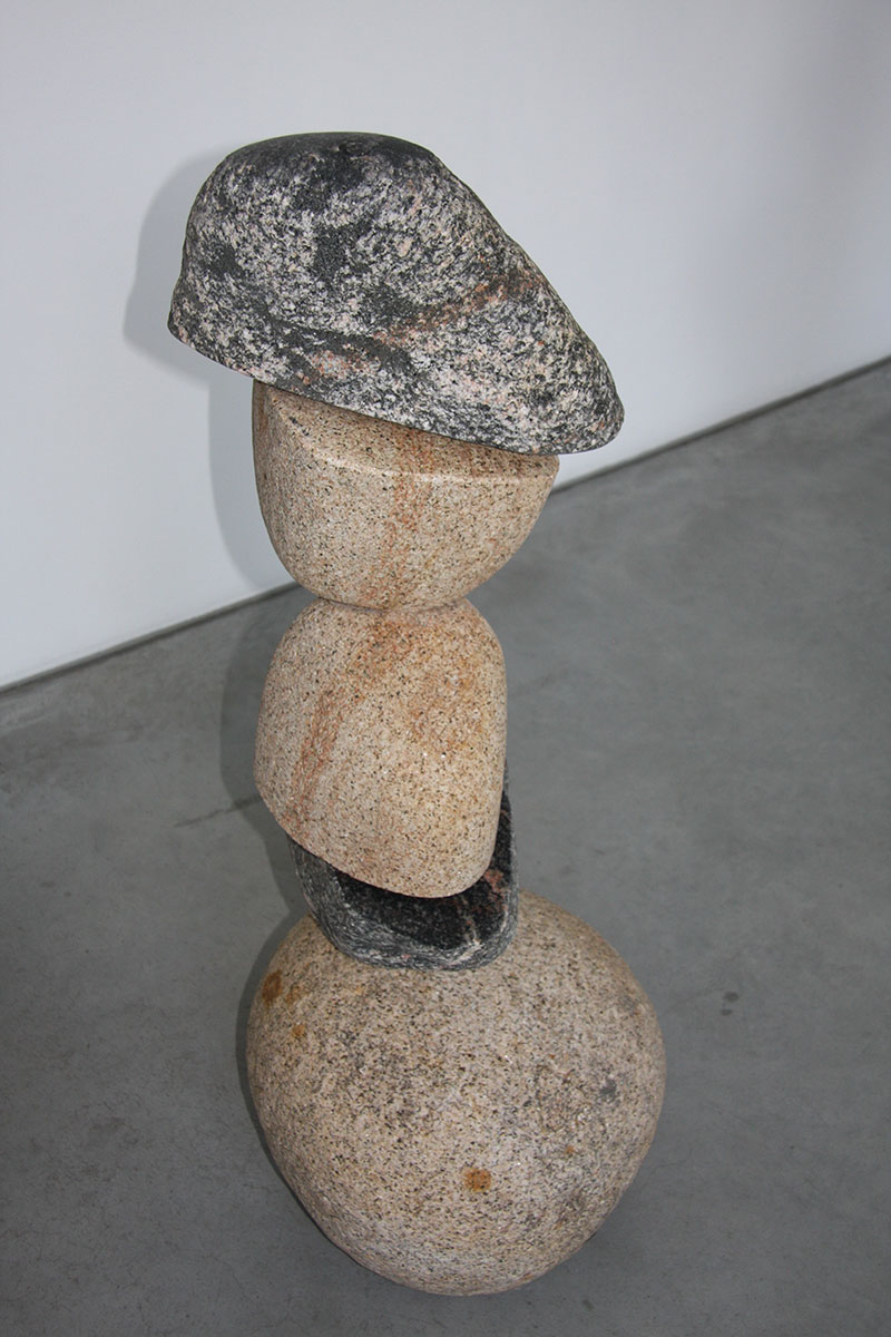 Neanderthal Man, granite, 38 x 38 x 100 cm