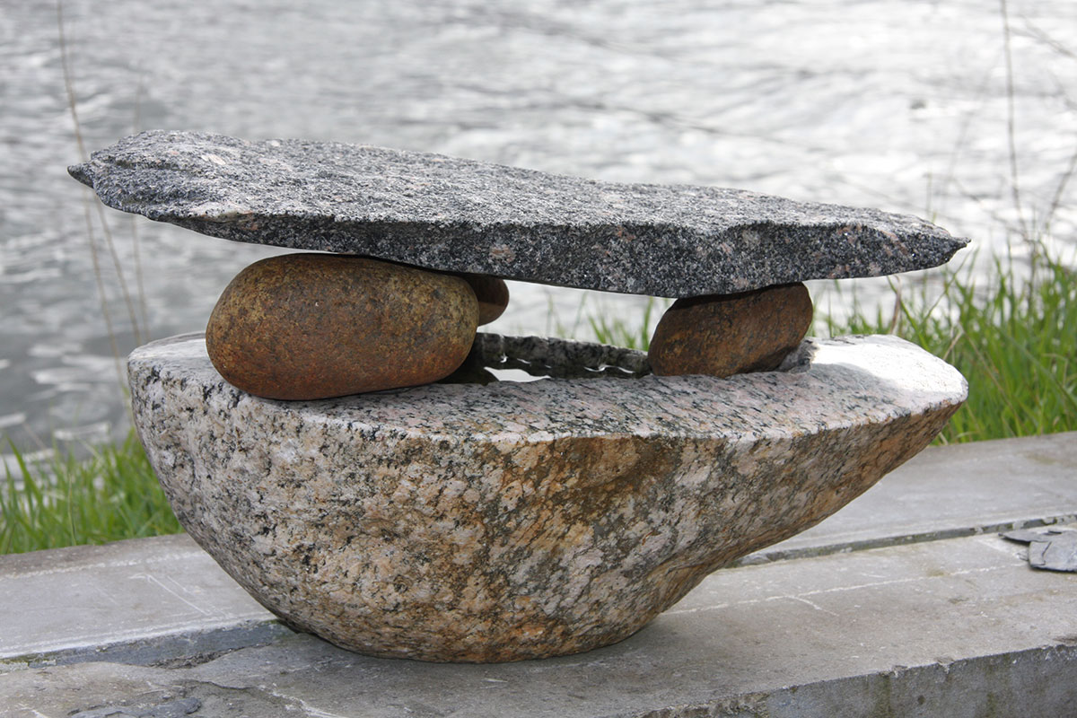 Time Out, granite, water, 45 x 30 x 25 cm